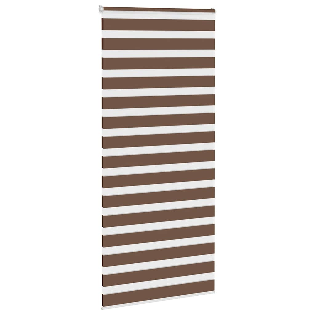 Vidaxl Zebra Roller Blind 105x200 cm šířka tkaniny 100,9 cm polyesterová hnědá