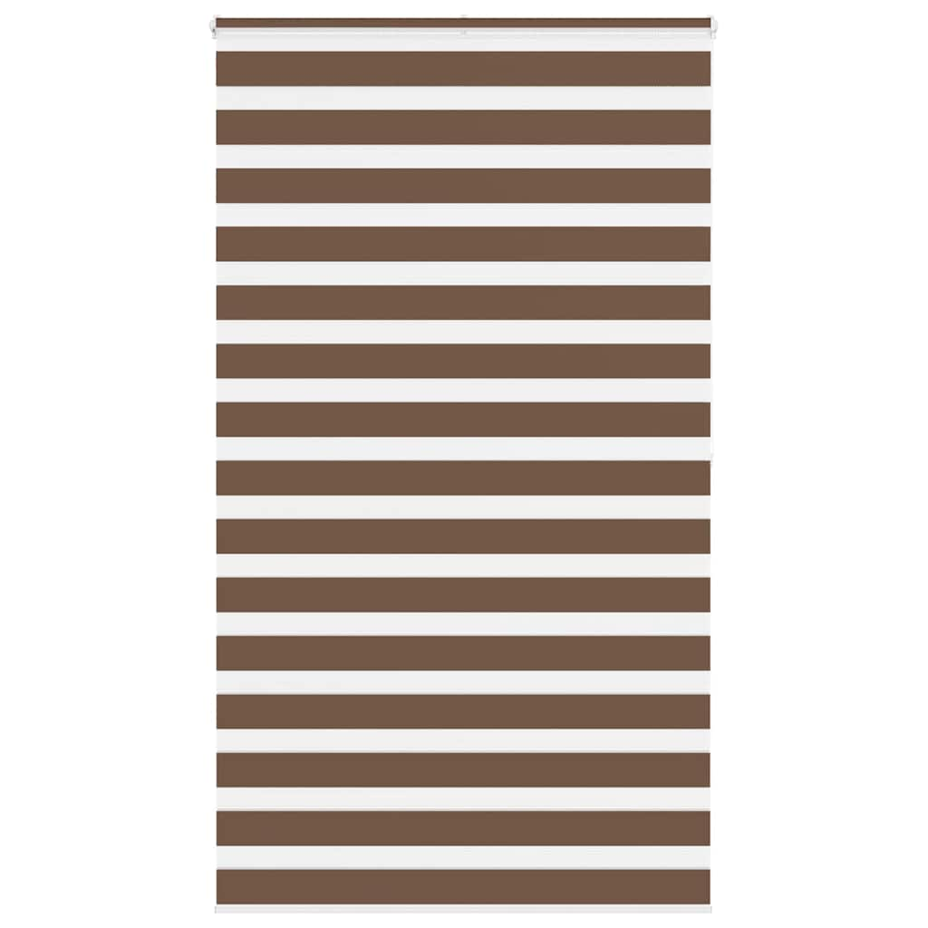 Vidaxl Zebra Rouleau aveugle 120x200 cm Largeur de poussière 115,9 cm Brown en polyester