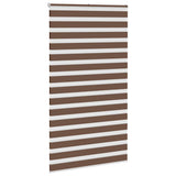 Vidaxl Zebra Roller Blind 120x200 cm Šířka prachu 115,9 cm polyesterová hnědá