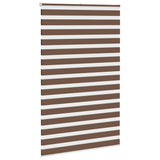 Vidaxl Zebra Roller Blind 145x200 cm Staubbreite 140,9 cm Polyesterbraun