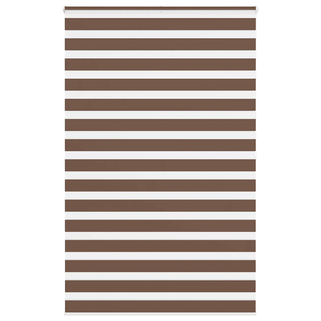 Vidaxl Zebra Roller Blind 150x200 cm Støvbredde 145,9 cm Polyester Brown