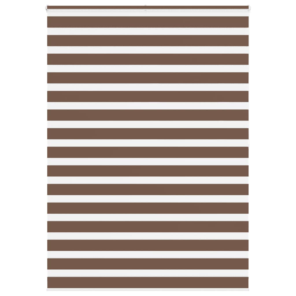 Vidaxl Zebra roller blind 155x200 cm dust width 150.9 cm polyester brown