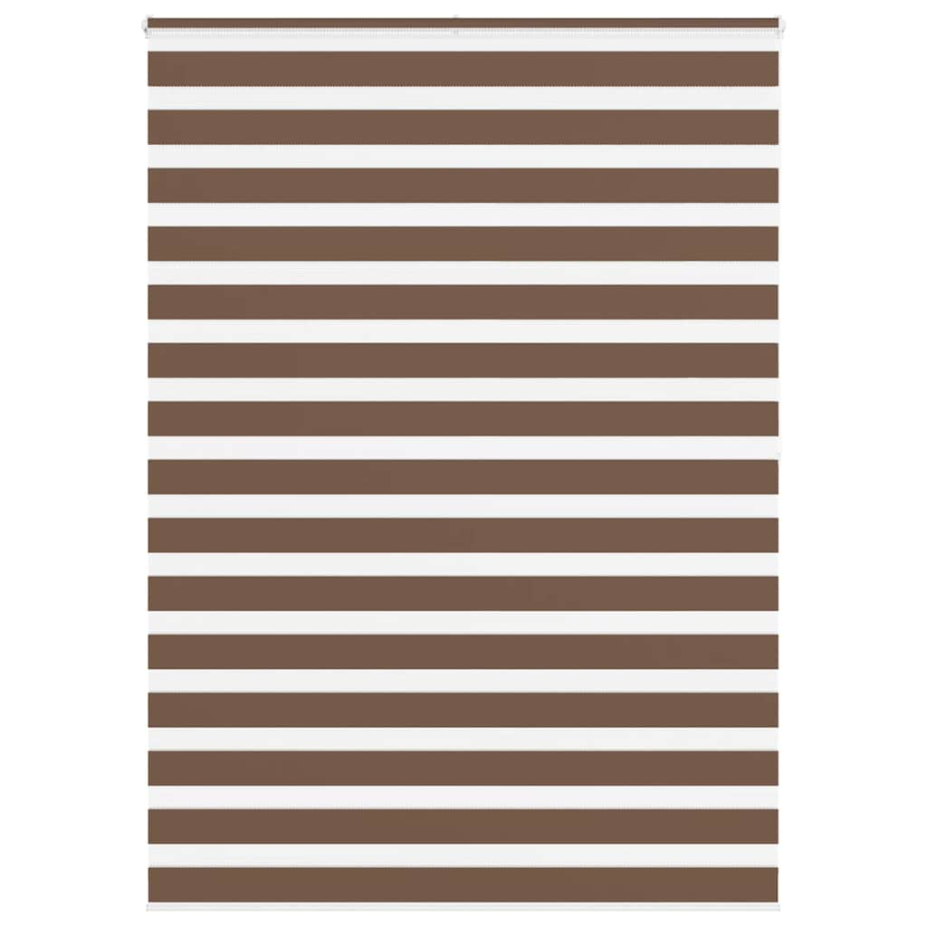 Vidaxl Zebra Roller Blind 160x200 cm Støvbredde 155,9 cm Polyester Brown