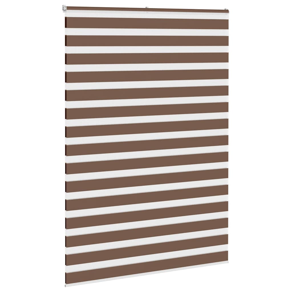 Vidaxl Zebra Roller Blind 160x200 cm Støvbredde 155,9 cm Polyester Brown