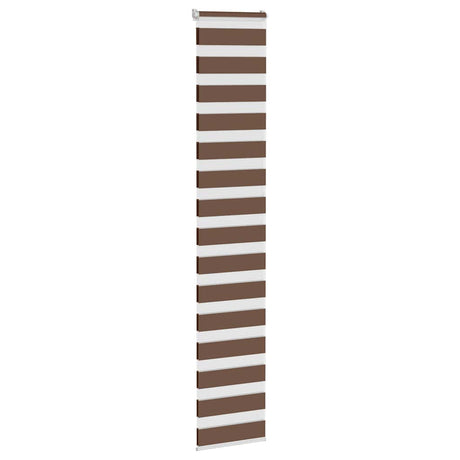 VidaXL Zebra-Rollo 50x230 cm Stoffbreite 45,9 cm Polyester braun