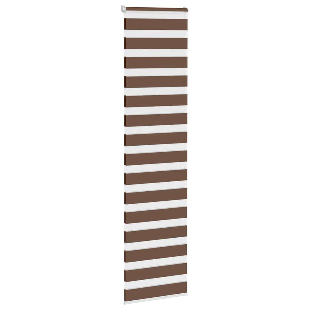 Vidaxl Zebra roller blind 60x230 cm dust width 55.9 cm Polyester Brown