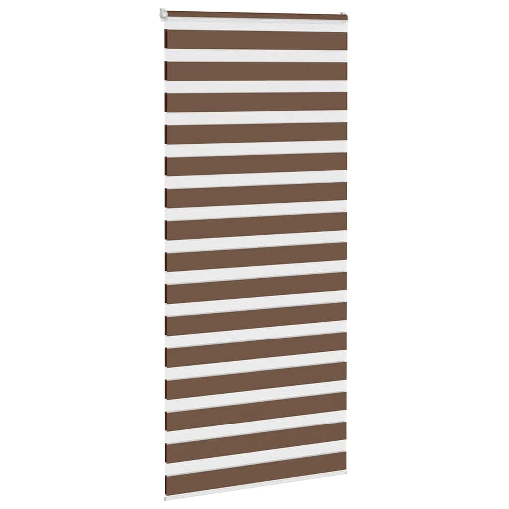 Vidaxl Zebra Roller Blind 105x230 CM Tygbredd 100,9 cm polyesterbrun