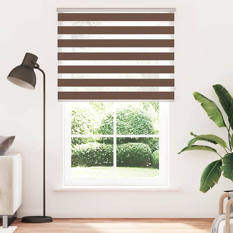 VidaXL Zebra-Rollo 140x230 cm Stoffbreite 135,9 cm Polyester braun