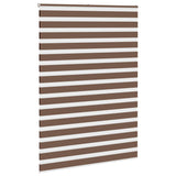 Vidaxl Zebra Roller Blind 155x230 Cm Szerokość tkaniny 150,9 cm poliestrowy brąz