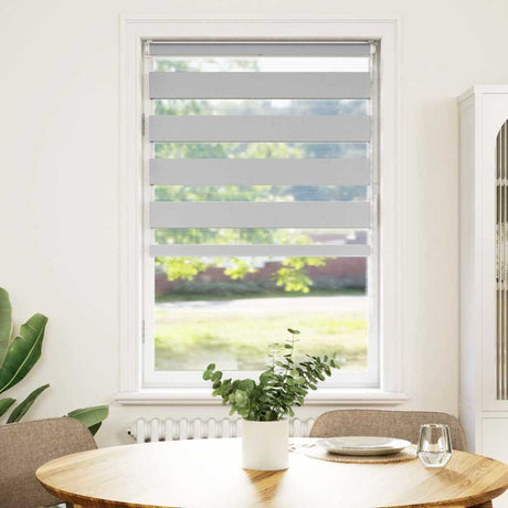 VidaXL Zebra-Rollo 90x100 cm Stoffbreite 85,9 cm Hellgrau