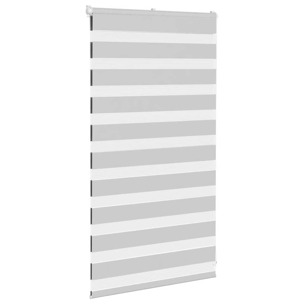 Vidaxl Zebra Roller Blind 90x100 cm Stoffbreite 85,9 cm hellgrau