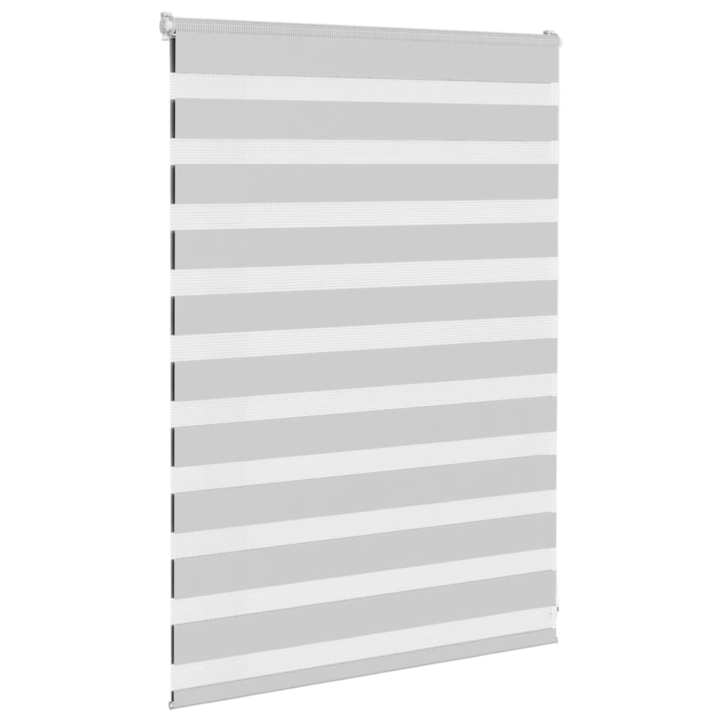 Vidaxl Zebra Roller Blind 100x100 CM Fabric Ancho de 95.9 cm de gris claro