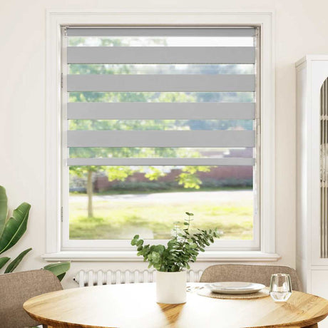 Vidaxx Zebra-Rollo 110x100 cm, Stoffbreite 105,9 cm, hellgrau