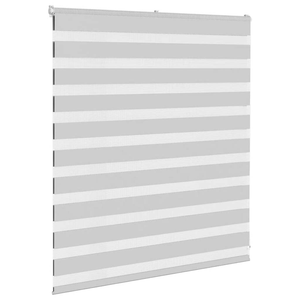 Vidaxl zebra rullo cieco 125x100 cm Larghezza tessuto 120,9 cm grigio chiaro