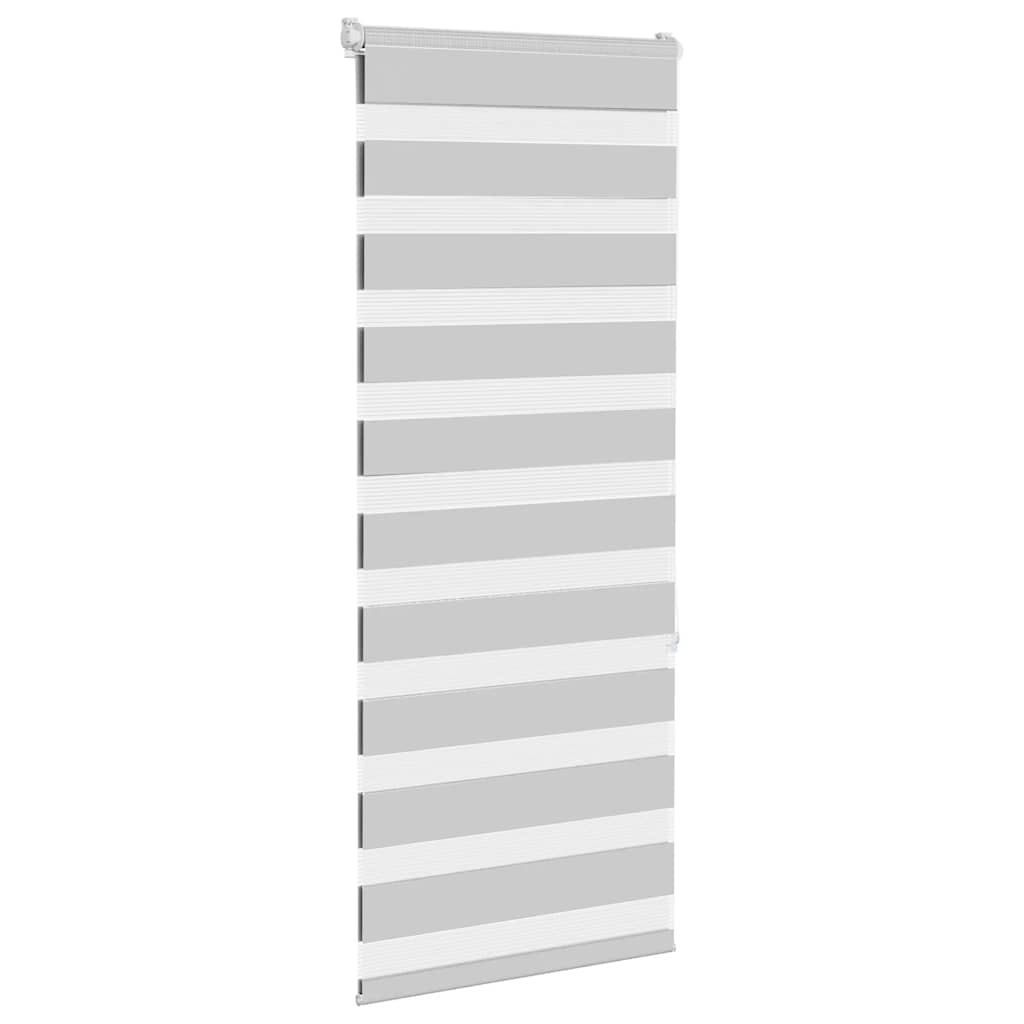 VidaXL Zebra-Rollo 65x150 cm Stoffbreite 60,9 cm Hellgrau
