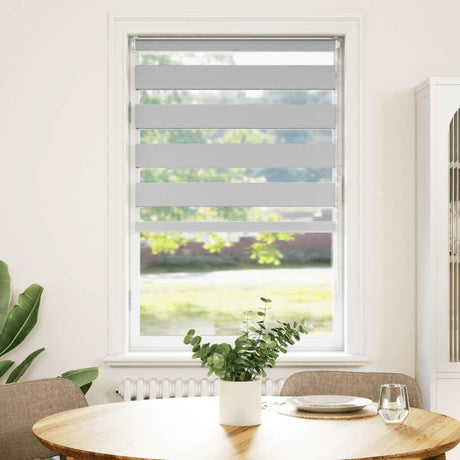 VidaXL Zebra-Rollo 85x150 cm Stoffbreite 80,9 cm Hellgrau