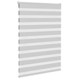 Vidaxl zebra rolgordijn 105x150 cm stofbreedte 100,9 cm lichtgrijs