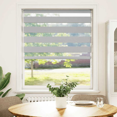 VidaXL Zebra-Rollo 115x150 cm Stoffbreite 110,9 cm Hellgrau
