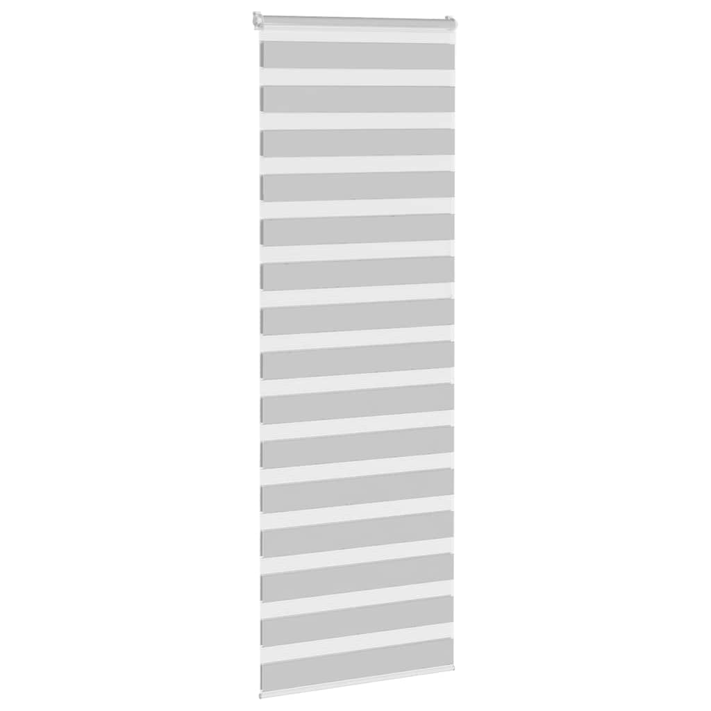 Vidaxl Zebra Roller Blind 90x200 cm de ancho de polvo 85.9 cm de gris claro