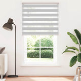 Vidaxl Zebra Roller Blind 125x200 cm Tygbredd 120,9 cm ljusgrå