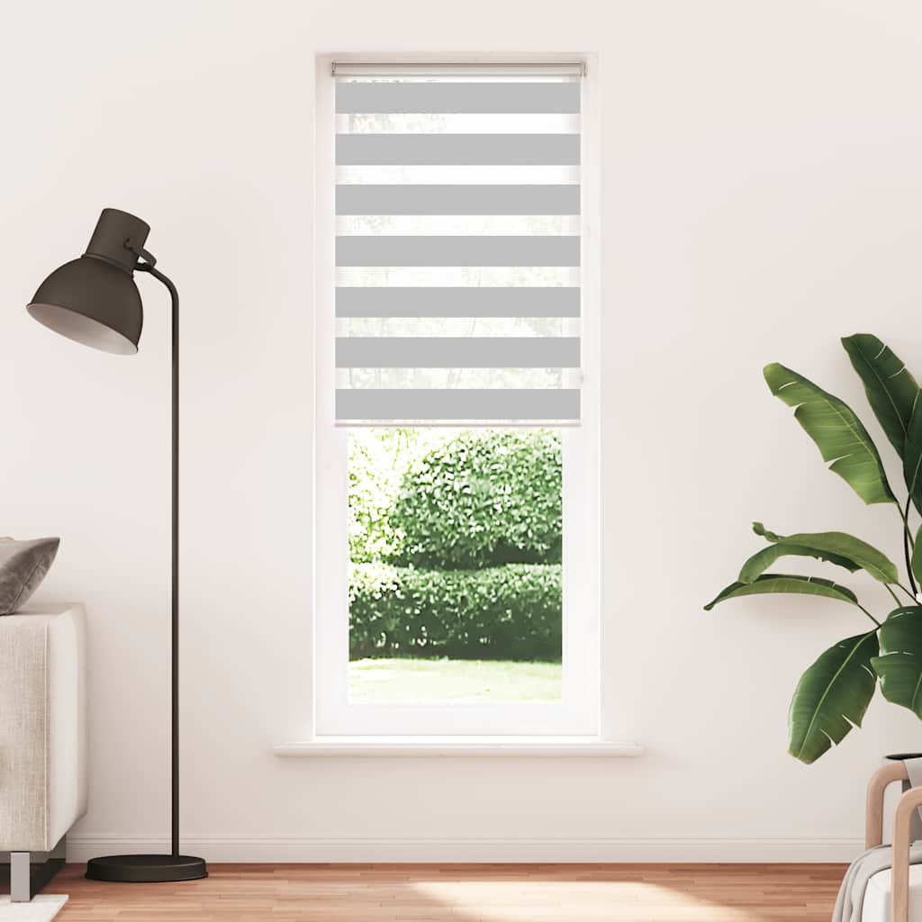 Vidaxl Zebra Roller Blind 80x230 CM Szerokość tkaniny 75,9 cm jasnoszary