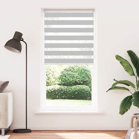 VidaXL Zebra-Rollo 100x230 cm Stoffbreite 95,9 cm Hellgrau
