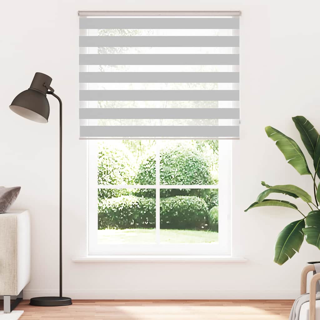 VidaXL Zebra-Rollo 145x230 cm Stoffbreite 140,9 cm Hellgrau