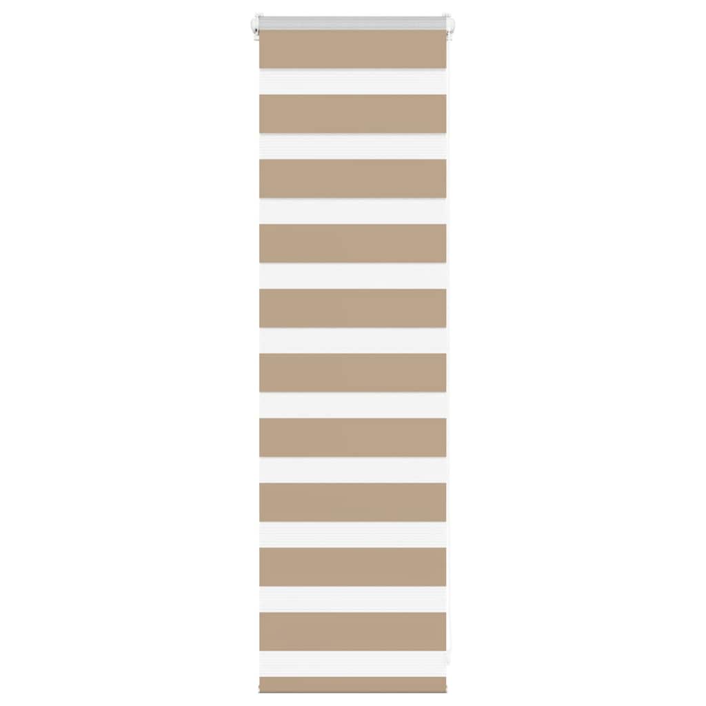 Vidaxxl Zebrarollo 50x100 cm Stoffbreite 45,9 cm Polyester Sandbraun