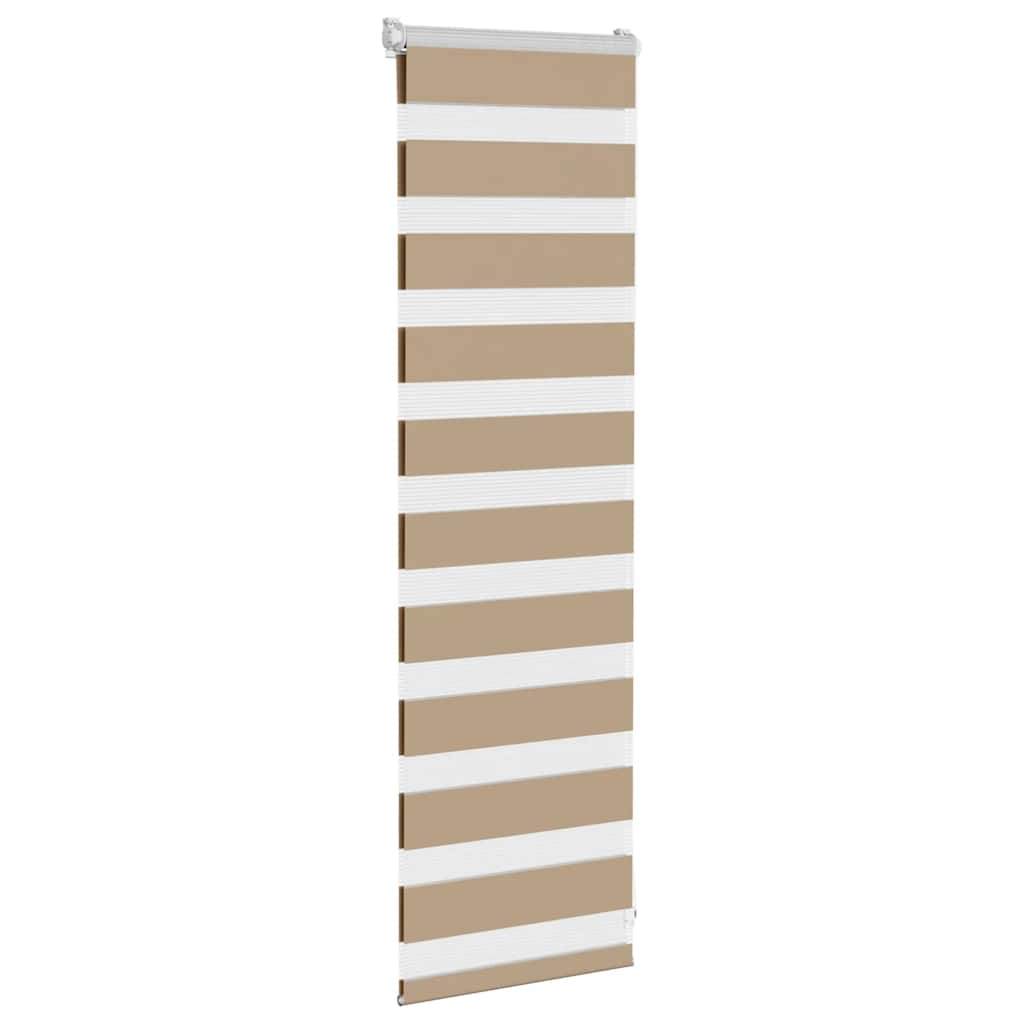 Vidaxxl Zebrarollo 50x100 cm Stoffbreite 45,9 cm Polyester Sandbraun
