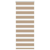 VidaXL Zebrarollo 55x100 cm Stoffbreite 50,9 cm Polyester Sandbraun