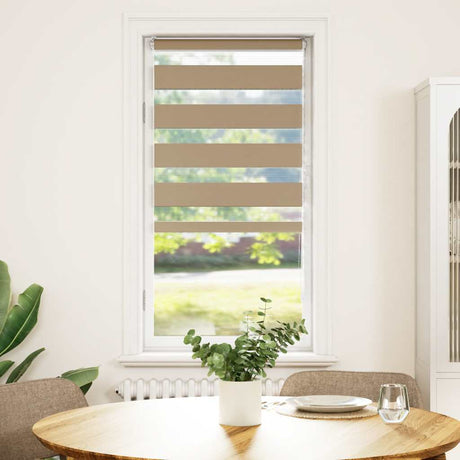 VidaXL Zebrarollo 60x100 cm Stoffbreite 55,9 cm Polyester Sandbraun