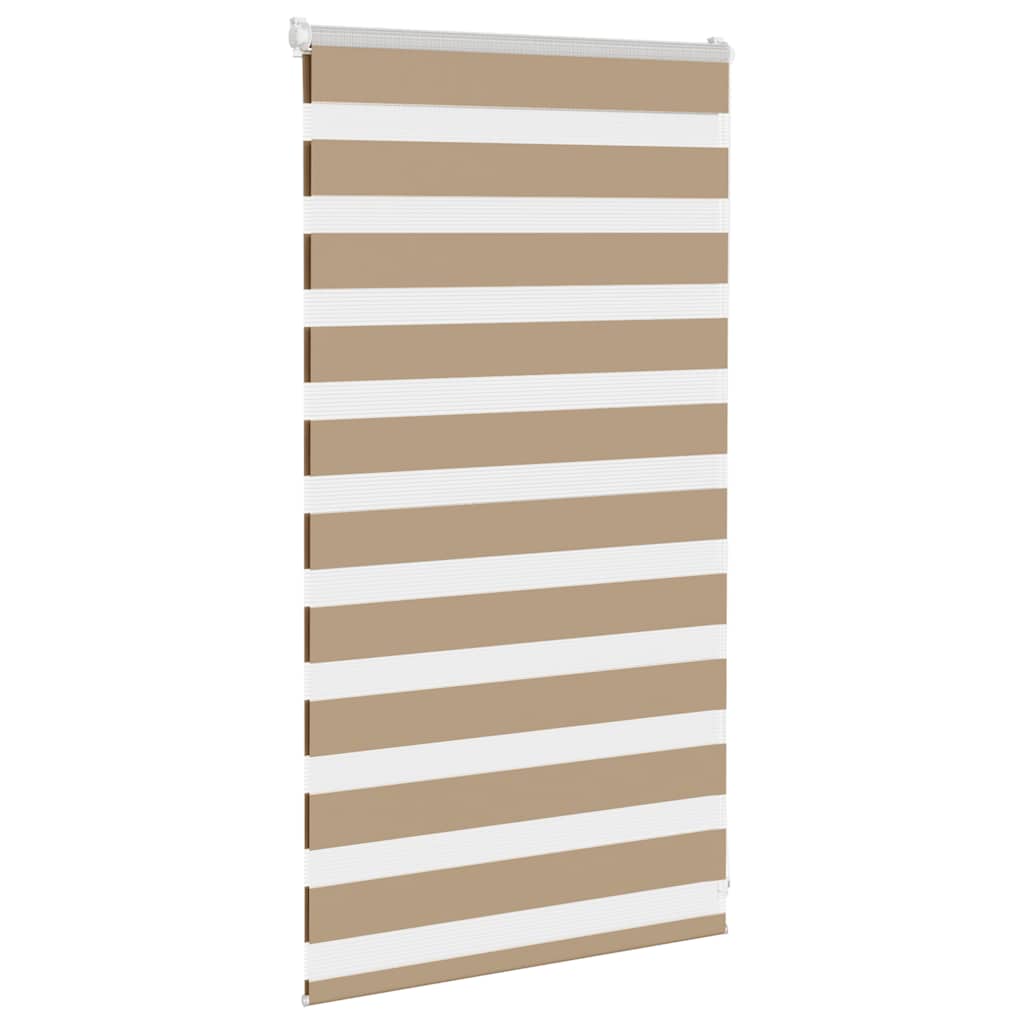 VidaXL Zebrarollo 75x100 cm Stoffbreite 70,9 cm Polyester Sandbraun