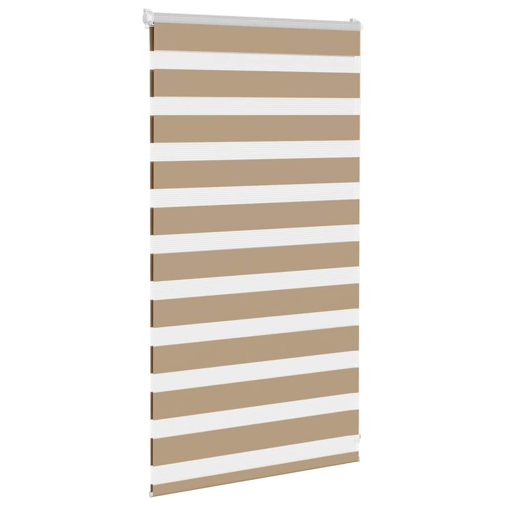 VidaXL Zebrarollo 90x100 cm Stoffbreite 85,9 cm Polyester Sandbraun