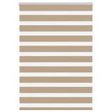 VidaXL Zebrarollo 95x100 cm Stoffbreite 90,9 cm Polyester Sandbraun