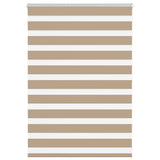 VidaXL Zebrarollo 110x100 cm Stoffbreite 105,9 cm Polyester Sandbraun