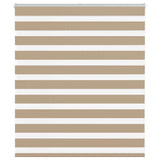 VidaXL Zebrarollo 120x100 cm Stoffbreite 115,9 cm Polyester Sandbraun