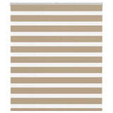 VidaXL Zebrarollo 125x100 cm Stoffbreite 120,9 cm Polyester Sandbraun