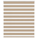 VidaXL Zebrarollo 135x100 cm Stoffbreite 130,9 cm Polyester Sandbraun