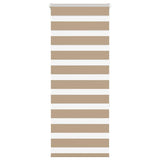 VidaXL Zebrarollo 55x150 cm Stoffbreite 50,9 cm Polyester Sandbraun