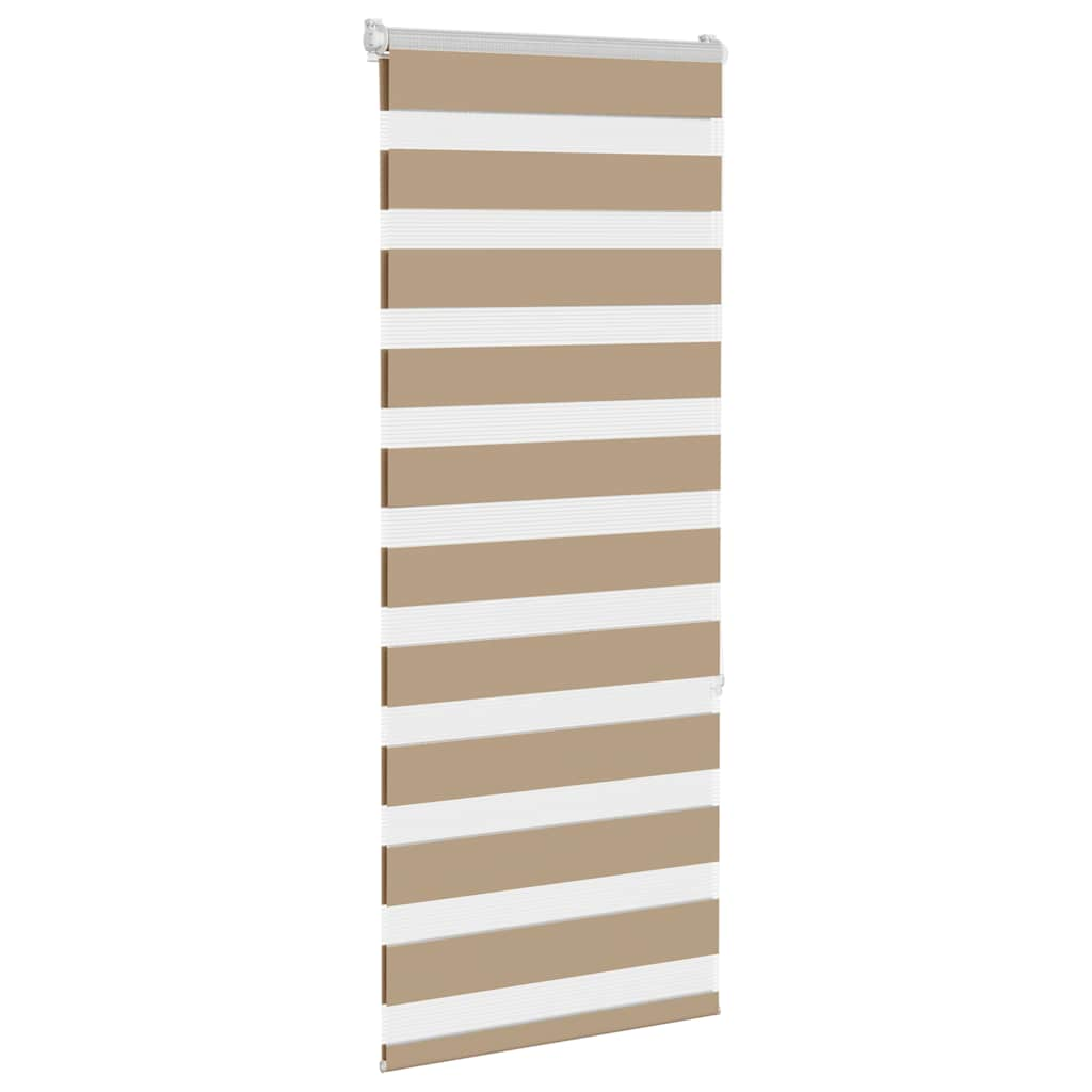 Vidaxl zebra cieco 55x150 cm Larghezza polvere 50,9 cm Polyester Sand Brown