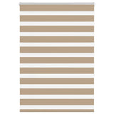 VidaXL Zebrarollo 115x150 cm Stoffbreite 110,9 cm Polyester Sandbraun