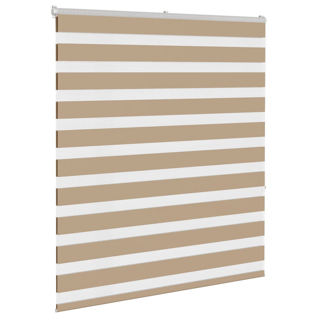 VidaXL Zebrarollo 120x150 cm Stoffbreite 115,9 cm Polyester Sandbraun