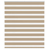 VidaXL Zebrarollo 125x150 cm Stoffbreite 120,9 cm Polyester Sandbraun