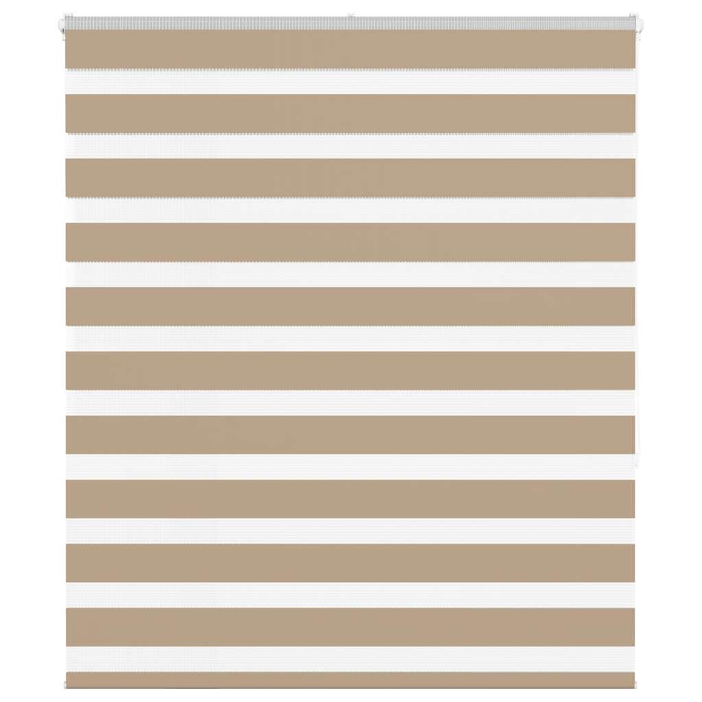 VidaXL Zebrarollo 130x150 cm Stoffbreite 125,9 cm Polyester Sandbraun