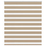 VidaXL Zebrarollo 130x150 cm Stoffbreite 125,9 cm Polyester Sandbraun