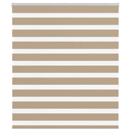 VidaXL Zebrarollo 130x150 cm Stoffbreite 125,9 cm Polyester Sandbraun