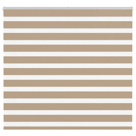 VidaXL Zebrarollo 155x150 cm Stoffbreite 150,9 cm Polyester Sandbraun