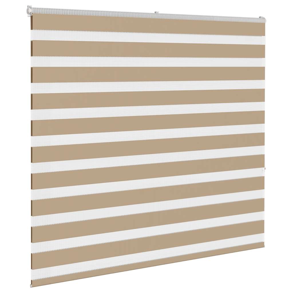 VidaXL Zebrarollo 155x150 cm Stoffbreite 150,9 cm Polyester Sandbraun