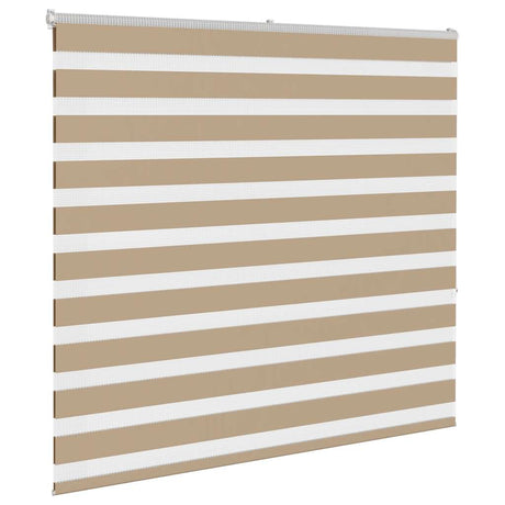 VidaXL Zebrarollo 155x150 cm Stoffbreite 150,9 cm Polyester Sandbraun