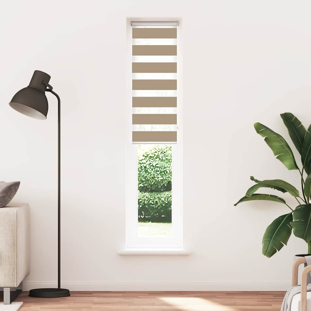 Vidaxl zebra cieco 50x200 cm di larghezza di polvere 55,9 cm in poliestere marrone